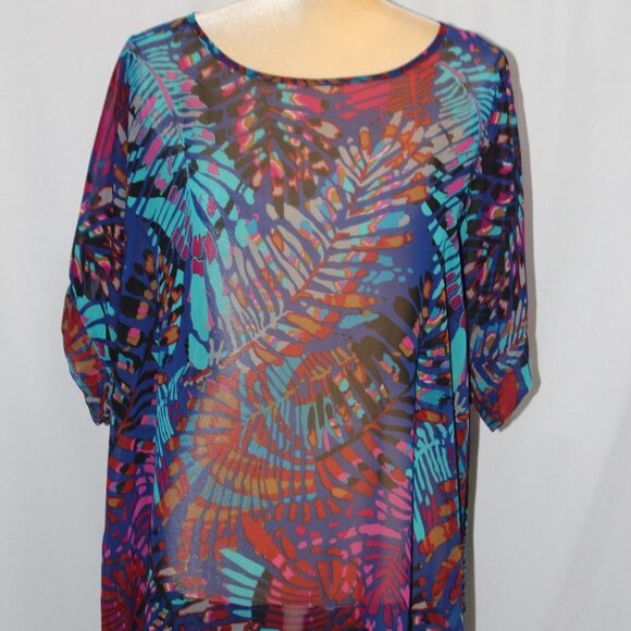 Basically Me Multicolor Asymmetrical Blouse - Picture 3 of 12
